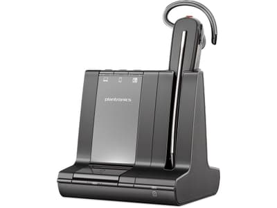 POLY Savi 8240 Office, Hodesett, Ørekrok, In-ear, Kontor/kundesenter, Svart, Mono, Trådløs