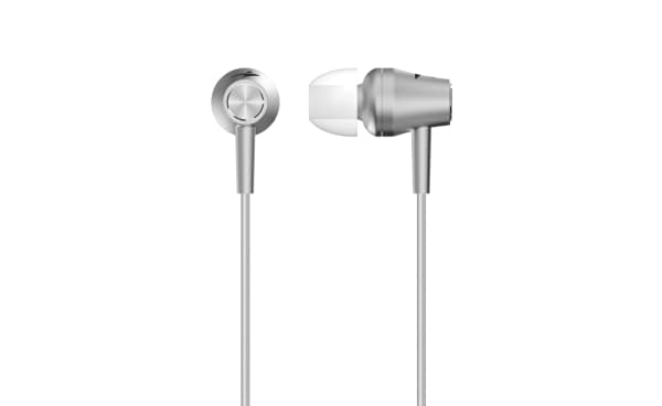 Genius HS-M360, Hodesett, In-ear, Metallisk, Sølv, Stereofonisk, 1,1 m, Koblet med ledninger (ikke trådløs)