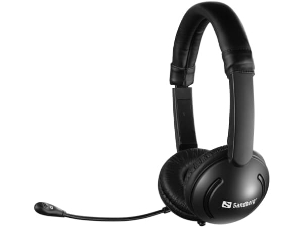 Sandberg MiniJack Headset Saver, Headset, Huvudband, Samtal och musik, Svart, Binaural, Knappar