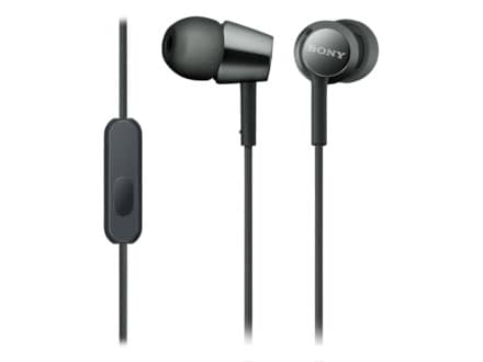 Sony MDR-EX155AP, Hodesett, In-ear, Sort, Stereofonisk, 1,2 m, Koblet med ledninger (ikke trådløs)