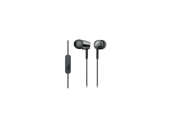 Sony MDR-EX155AP, Hodesett, In-ear, Sort, Stereofonisk, 1,2 m, Koblet med ledninger (ikke trådløs)