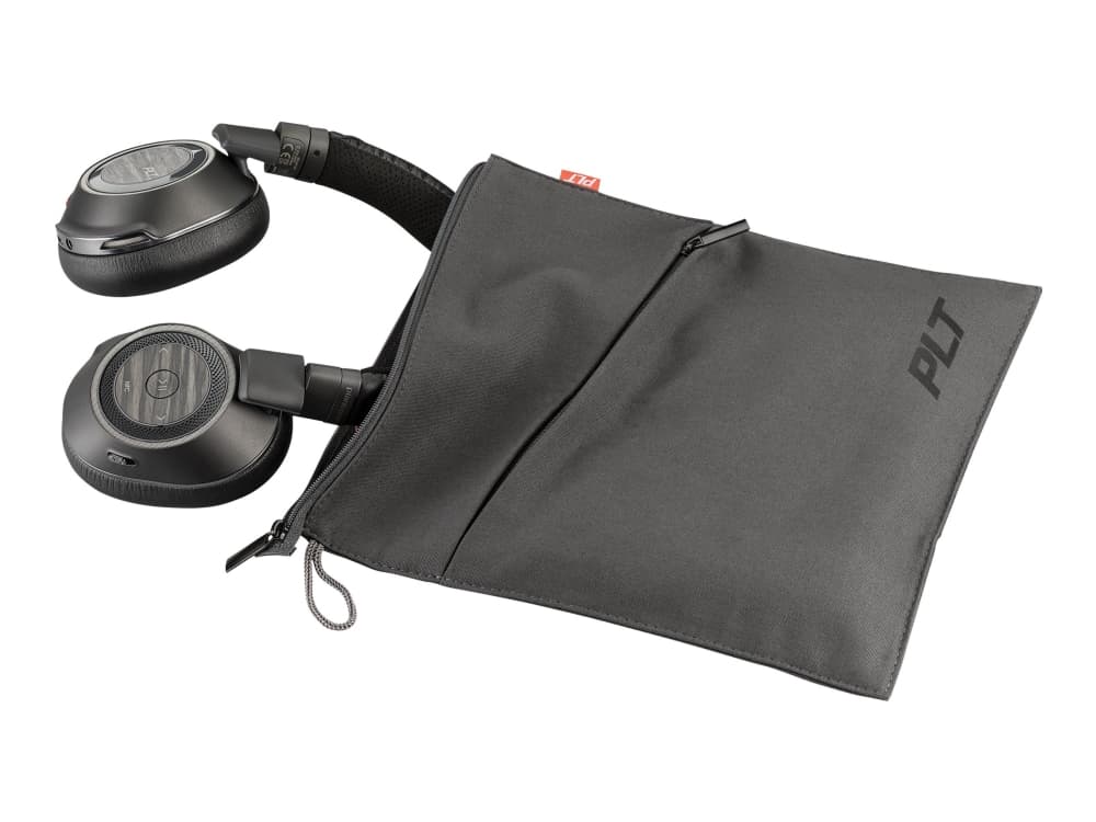Poly - Plantronics Voyager 8200 UC - Hodetelefoner med mikrofon - full størrelse - Bluetooth - trådløs - NFC - aktiv støydemping - 3,5 mm jakk - svar