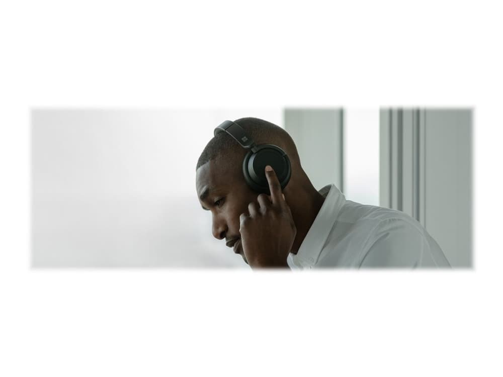 Microsoft Surface Headphones 2 - Hörlurar med mikrofon - fullstorlek - Bluetooth - trådlös - aktiv brusradering - 3,5 mm kontakt, USB-C - mattsvart -