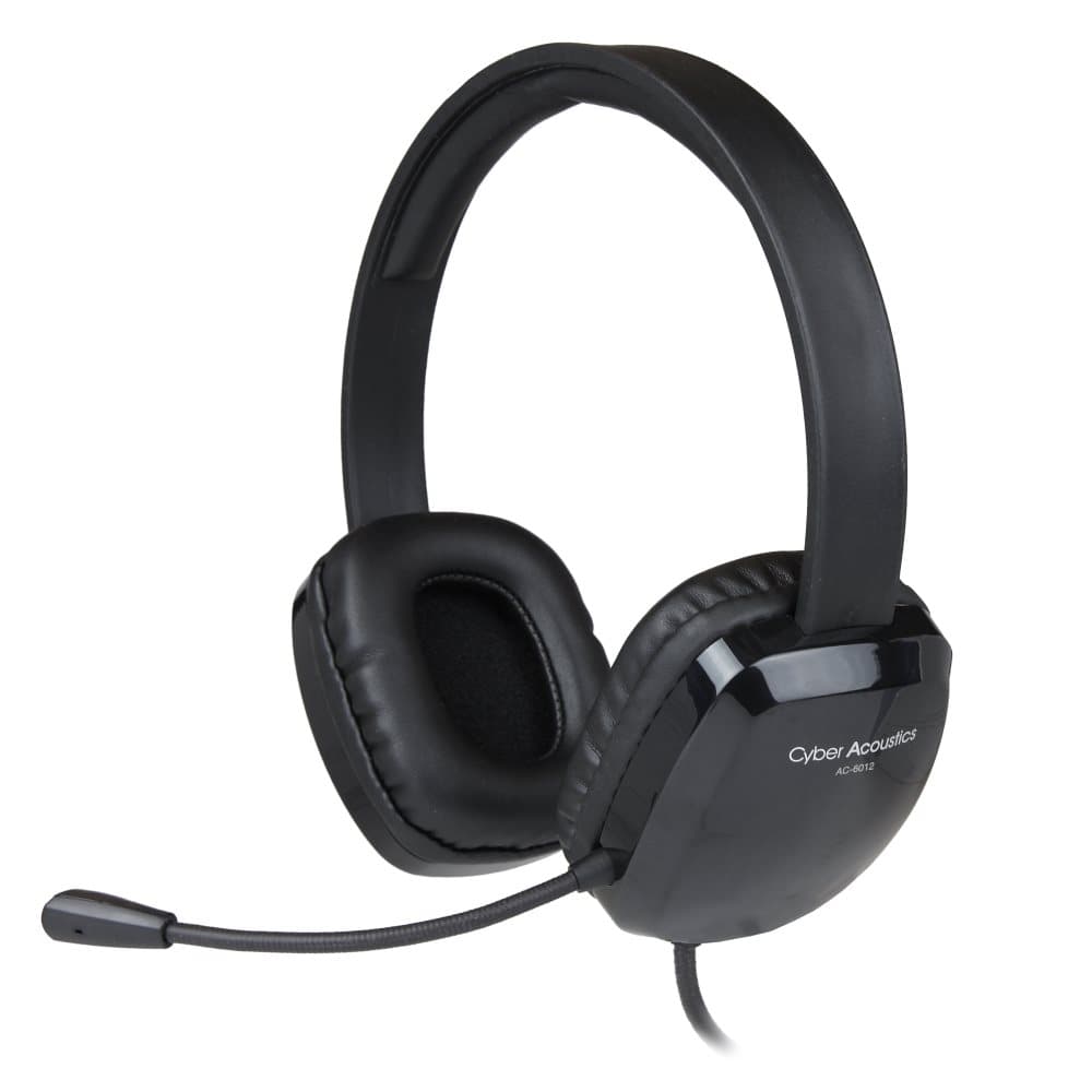 Cyber Acoustics (AC-6012) USB Stereo Headset with Headphones and Noise Cancelling Microphone for PCs and Other USB Devices