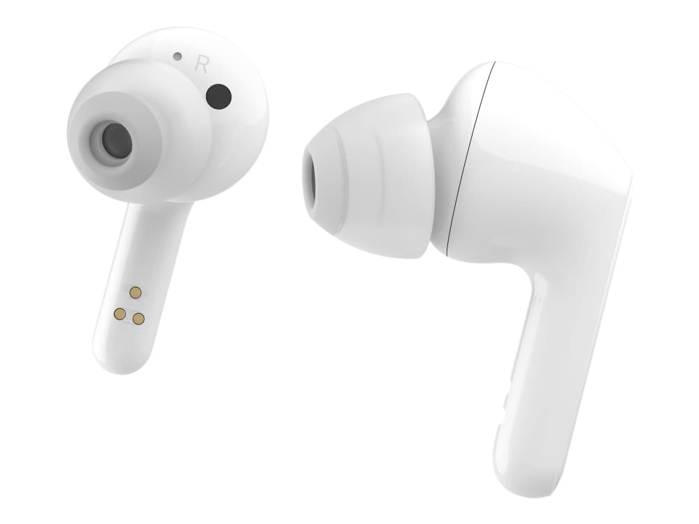 LG TONE Free HBS-FN6 - True wireless-hodetelefoner med mikrofon - i øret - Bluetooth - aktiv støydemping - hvit