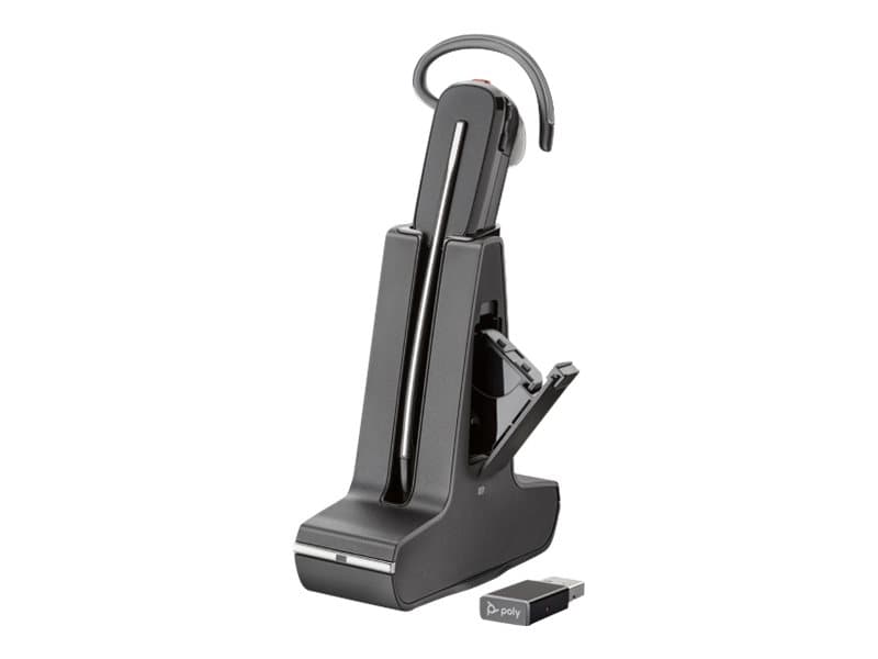 Poly Savi 8245 UC, Unlimited Talk Time - Standard - hodesett - i øret - konvertibel - DECT 6.0 - trådløs