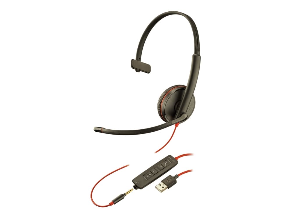 Poly - Plantronics Blackwire C3215 - 3200 Series - hodesett - on-ear - kablet - 3,5 mm jakk, USB-C