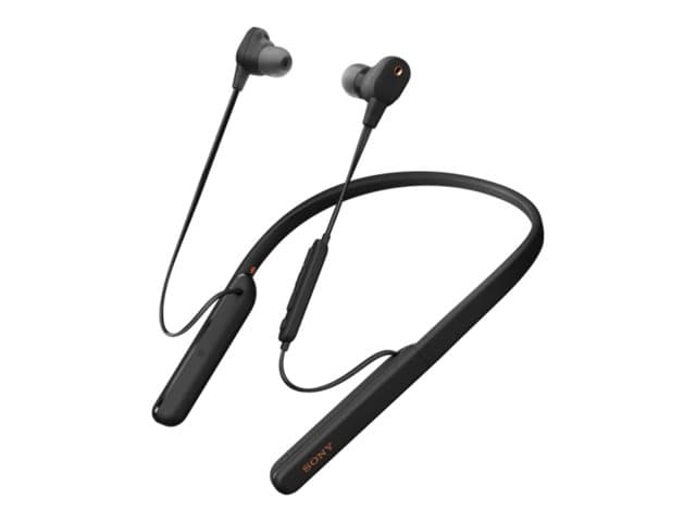Sony WI-1000XM2 - Hörlurar med mikrofon - inuti örat - nacKräm - Bluetooth - trådlös - NFC - aktiv brusradering - svart