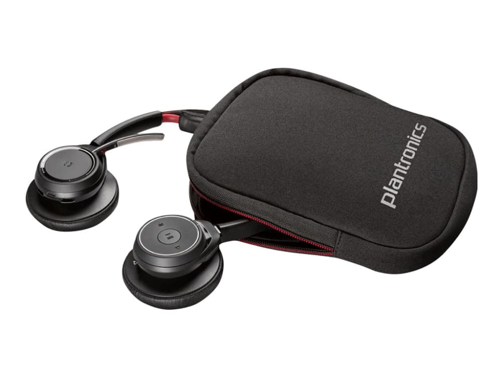 Poly - Plantronics Voyager Focus UC B825 - Inget laddningsställ - headset - på örat - Bluetooth - trådlös - aktiv brusradering