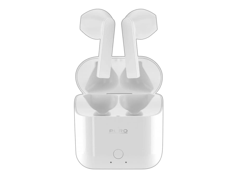 PURO ICON POD - True wireless-hodetelefoner med mikrofon - i øret - Bluetooth - hvit