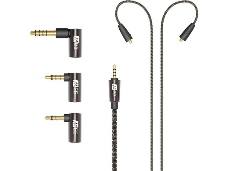 MEE audio Universal MMCX OFC balanced cable silver plated with 2.5mm, 3.5mm, 4.4mm adapter set
