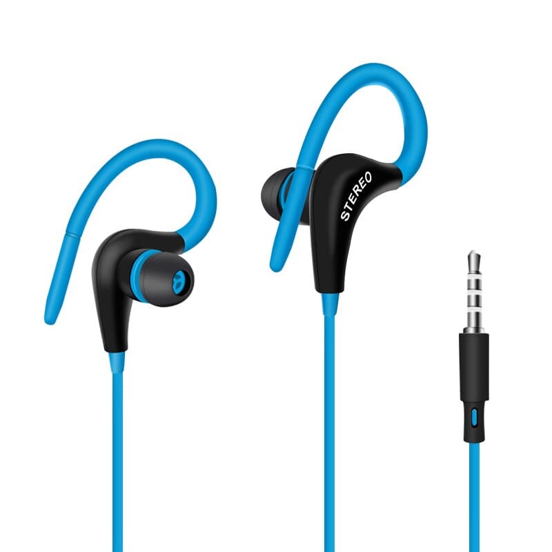 sport hörlurar 3.5mm / trådbundet headphones / headset med öronkrok för sport, jogging and gymnastics