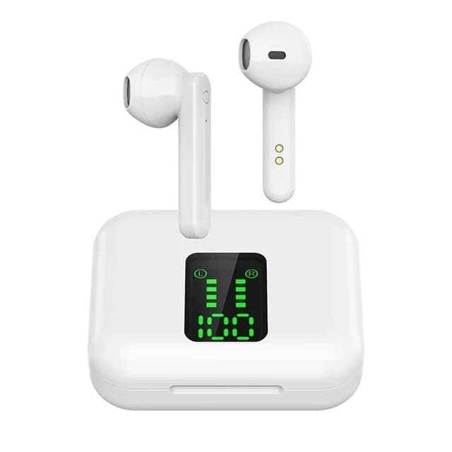 L12 TWS - Airpods - Trådlösa Hörlurar med Powerbank - Vit