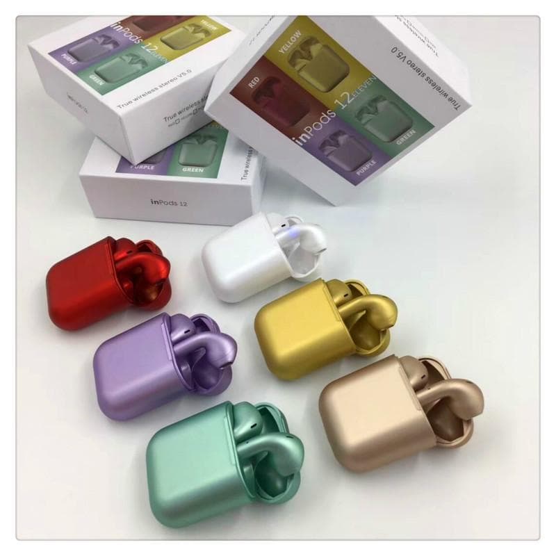 Inpods Metal 12 Macaron Popup Touch - Blåtooth iOS & Android