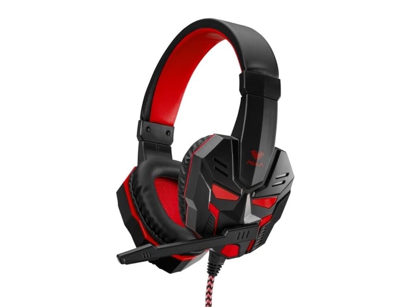 Gaming headphones AULA Prime Basic, 2x 3.5mm, Red