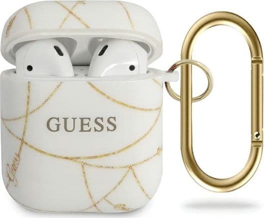 Guess Guess GUACA2TPUCHWH AirPods cover white/white Gold Chain Collection