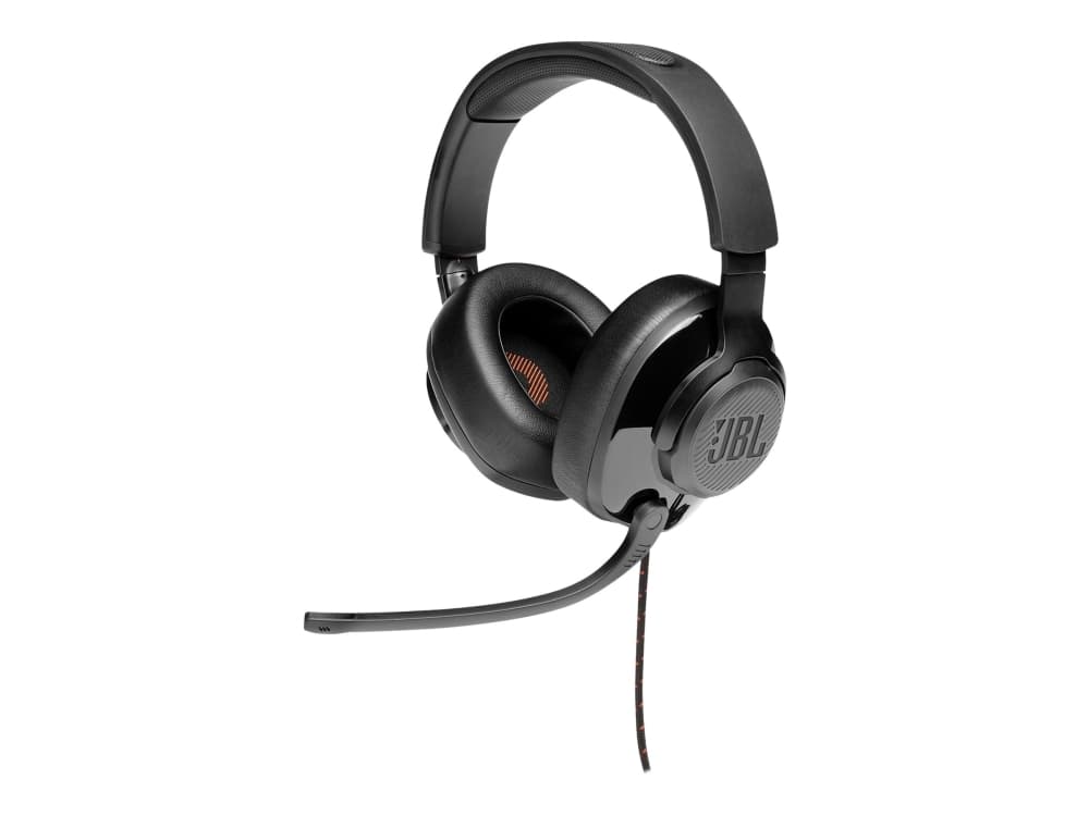 JBL Quantum 300 - Headset - fullstorlek - kabelansluten - USB, 3,5 mm kontakt - svart