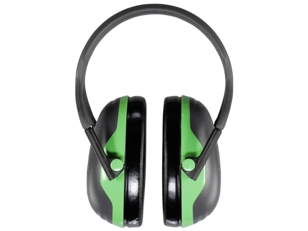 3M PELTOR Earmuffs X Series, Vuxen, Svart, Grön, Huvudband, 37 dB