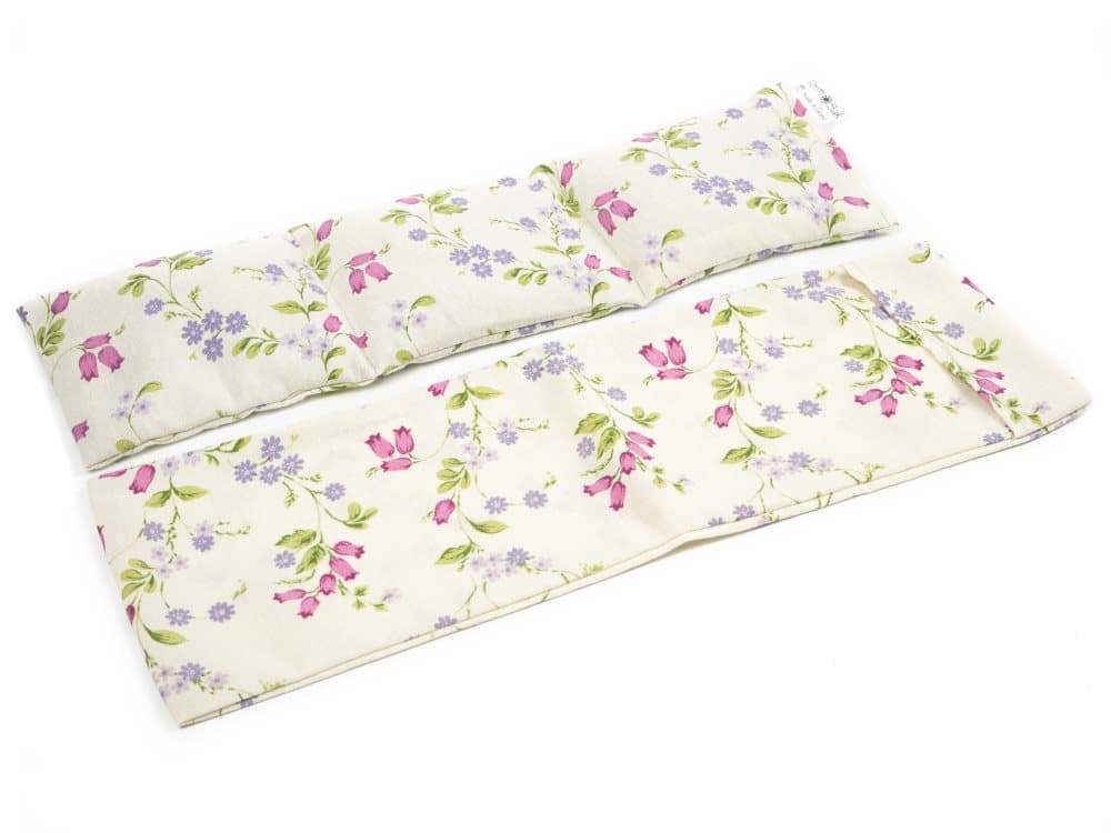 TERMOSAK 45x14 + Skydd, "blommor", värmekudde, nackvärmare och lavendel termisk dyna, Nackkudden, (värme / kall) värmepåse för mikrovågor