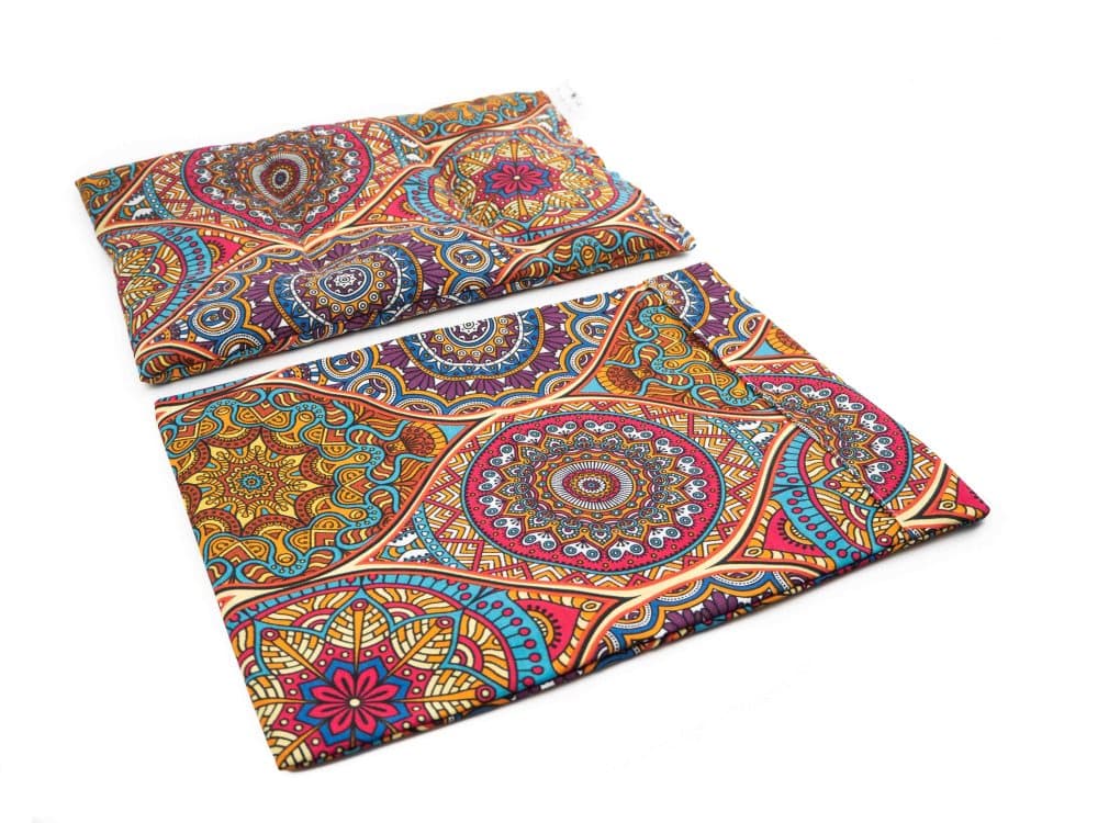 TERMOSAK 37x25 + Skydd, "mandala", värmekudde, nackvärmare och lavendel termisk dyna, Nackkudden, (värme / kall) värmepåse för mikrovågor