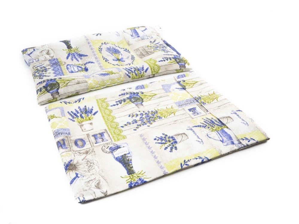 TERMOSAK 37x25 + Skydd, "lavendel", värmekudde, nackvärmare och lavendel termisk dyna, Nackkudden, (värme / kall) värmepåse för mikrovågor