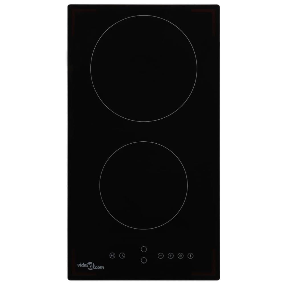 vidaXL keramisk kogeplade med 2 varmezoner touch panel 3000 W