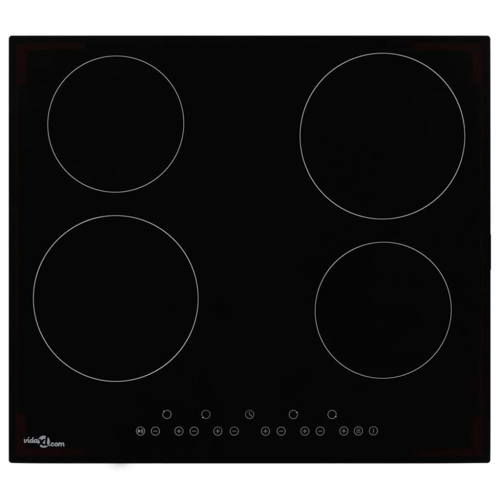 vidaXL keramisk kogeplade med 4 varmezoner touch panel 6000 W