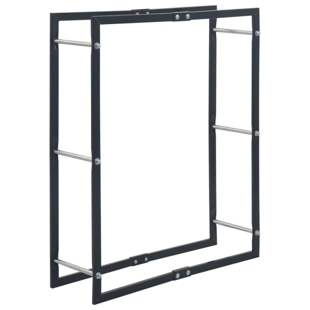 vidaXL brændestativ 80x25x100 cm stål sort