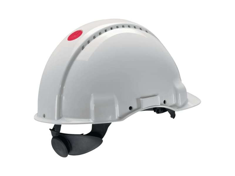 Sikkerhedshjelm hvid 3M Peltor G3000 Uvicator - skrueindstilling. UV-stabiliseret ABS-plast