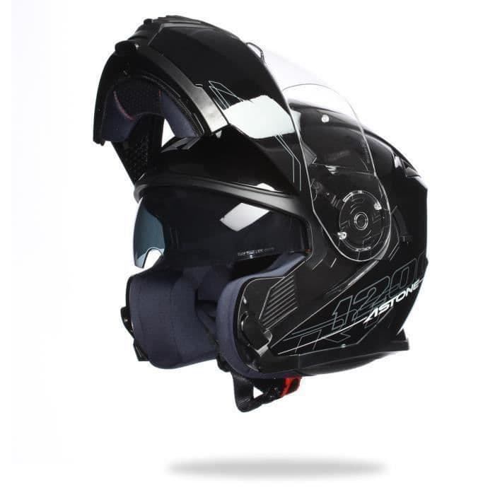 ASTONE RT1200 Modular Black Patent Helmet