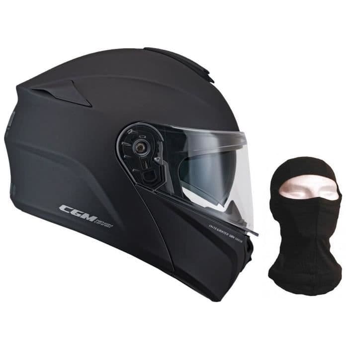 CGM Berlino 508A modulær hjelm + hætte - mand - mat sort
