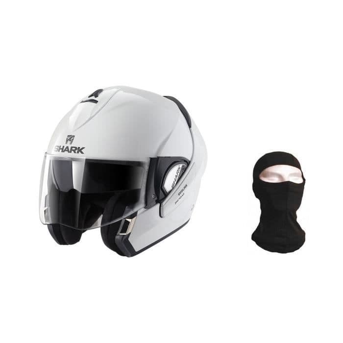 SHARK Evoline S3 modulär motorcykelhjälm + huva - Unisex - vit