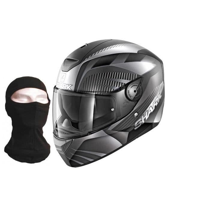 SHARK D-Skwal Mercurium Full Face Helmet + Hood - Anthracite Black