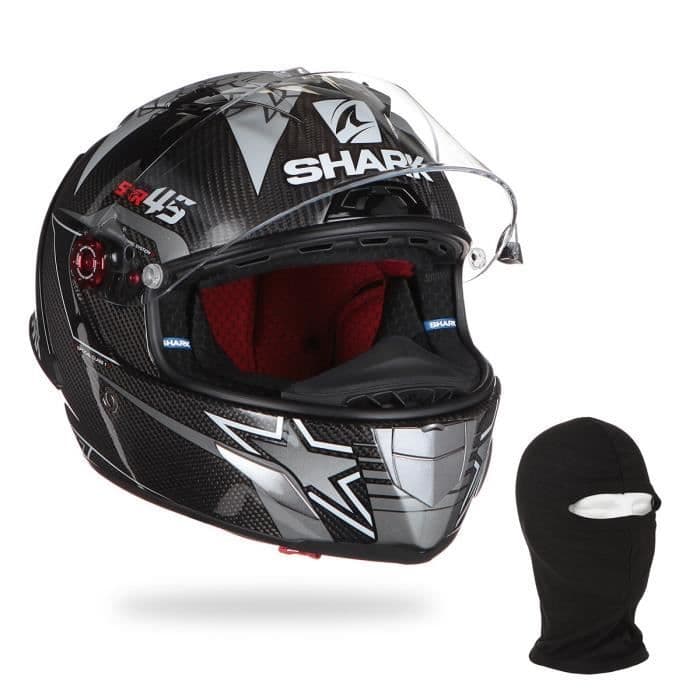 SHARK RACE R PRO GP REDDING WINTER TEST Carbon + fri hætte