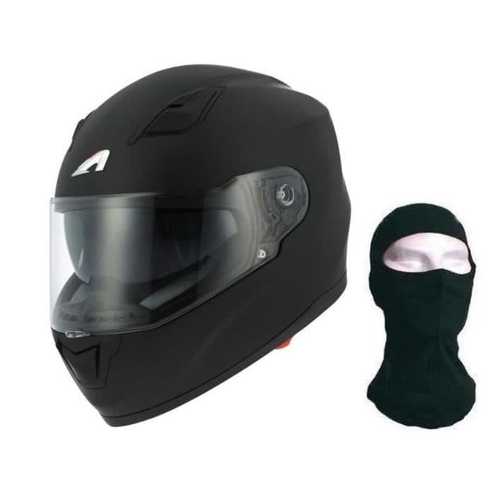 ASTONE Full Face Helmet GT 900 Matt Black + Hood