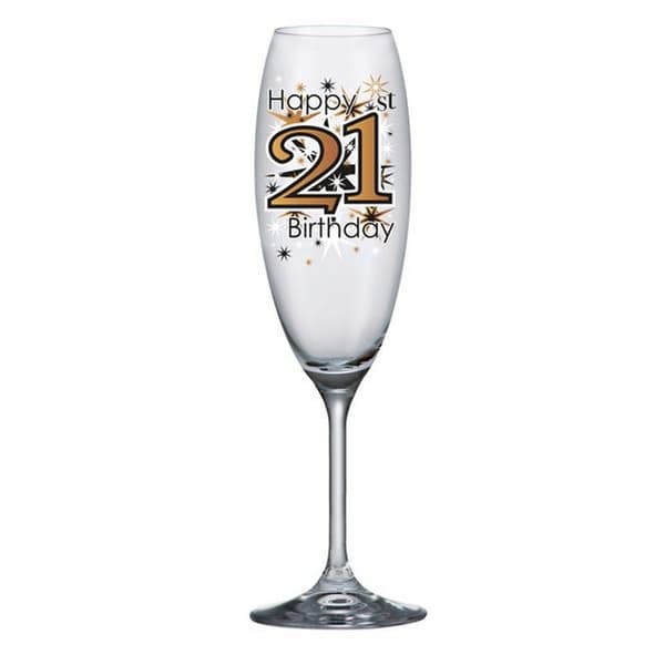Simon Elvin Keepsakes 21st Champagne Flute