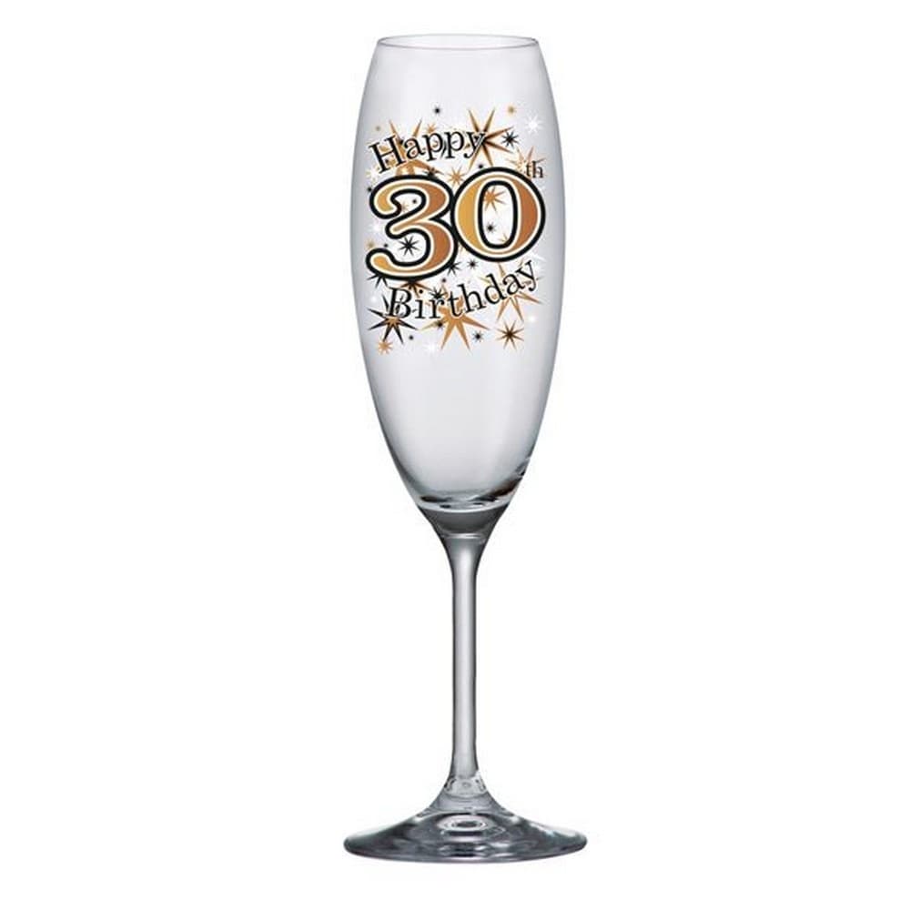 Simon Elvin Keepsakes 30th Champagne Flute Glass