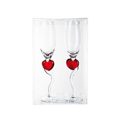 Out Of The Blue Valentines Champagne Glasses (Set of 2)