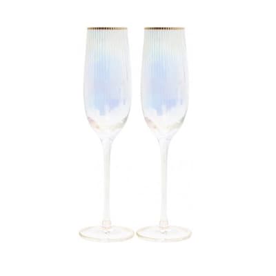 Lustre Ribbed Champagne Flute (Set Of 2)