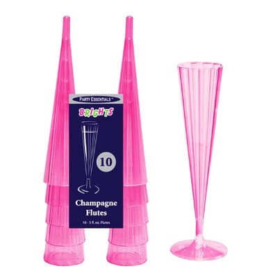 Creative Party Plastic Champagne Flutes (Pack Of 10)