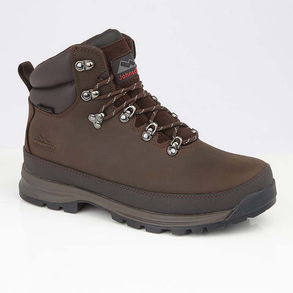 Johnscliffe Mens Edge Laced Crazy Horse Leather Padded Ankle Hiking Boot