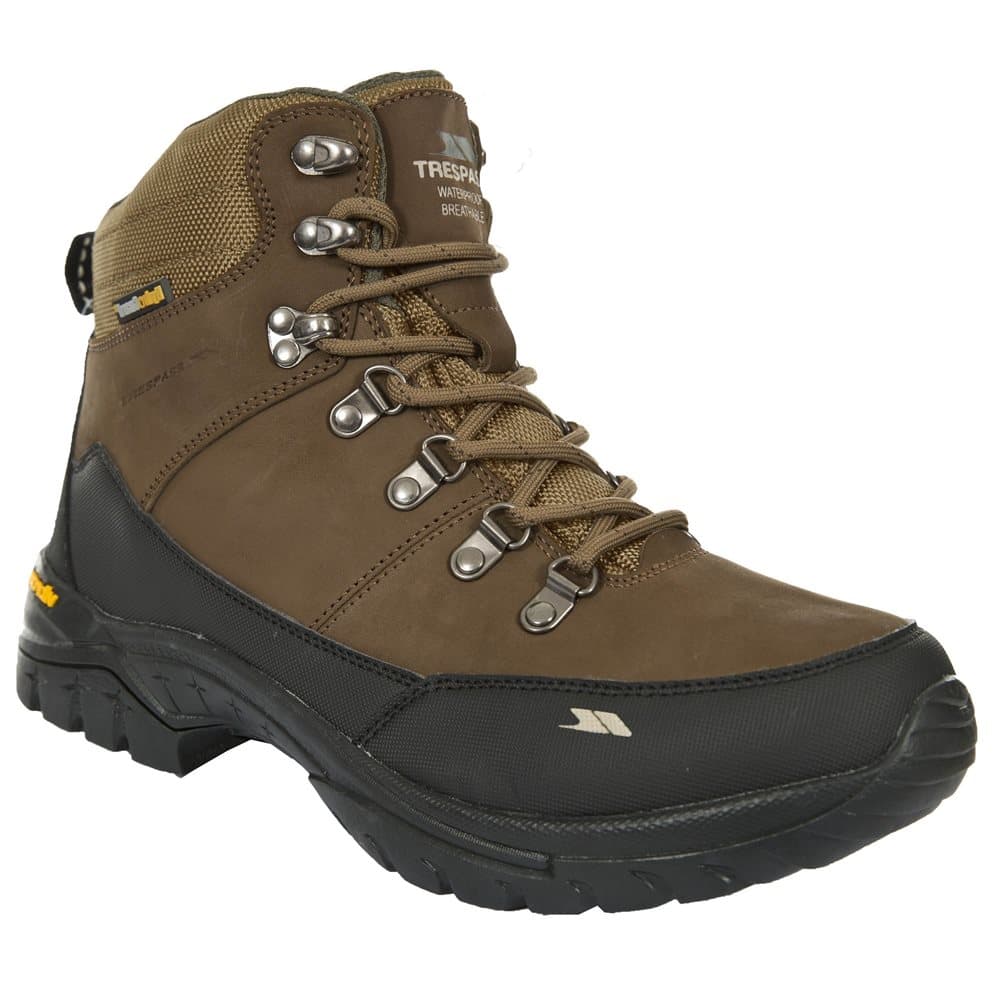 Trespass Mens Carmack Waterproof Lace Up Mid Hiking Boots