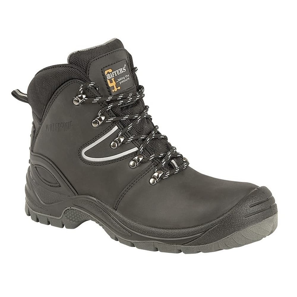 Grafters Mens Action Coated Leather Laced Hiking Boot