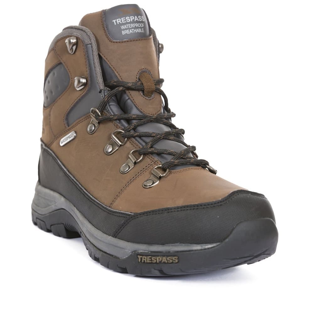 Trespass Mens Thorburn Leather Waterproof Hiking Boots