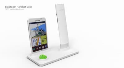 Exklusiv och stilren Bluetooth dockstation med lur för Galaxy S2/S3/S4