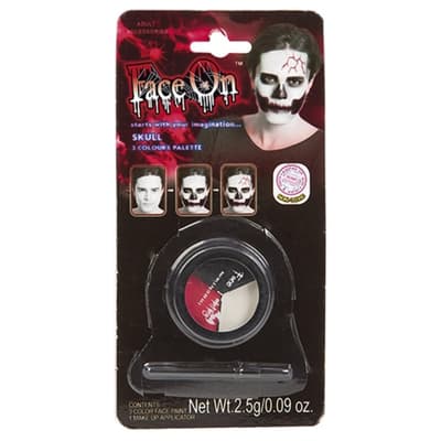 Sminkset Döskalle med Sminkborste - Smink - Halloween & Maskerad