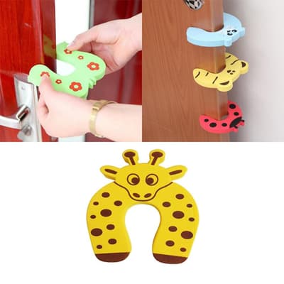 3st - Dörrstopp för Barn / Barnsäkerhet - Klämskydd - Giraff
