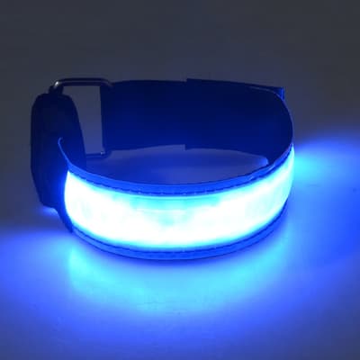 LED Armband / Reflex / Reflexband som Lyser - Blå