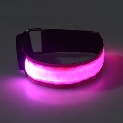 LED Armband / Reflex / Reflexband som Lyser - Rosa