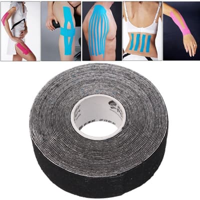 25mm Kinesiotejp, Tejp i kinesio, Rehab-tejp, Svart